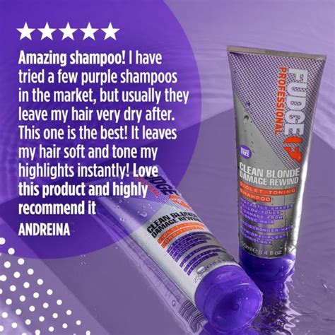Fudge Professional Clean Blonde Damage Rewind Shampoo 250Ml Hair Superdrug