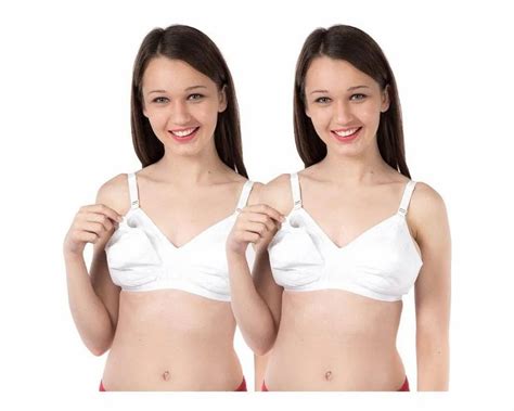 Plain Non Padded Feelings Nursing Cotton Bra For Inner Wear Size 32b