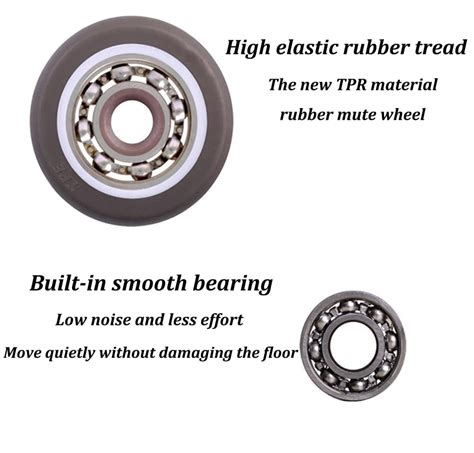 Mini Caster Wheels 1 Inch Threaded Stem Casters With Brake And Screws