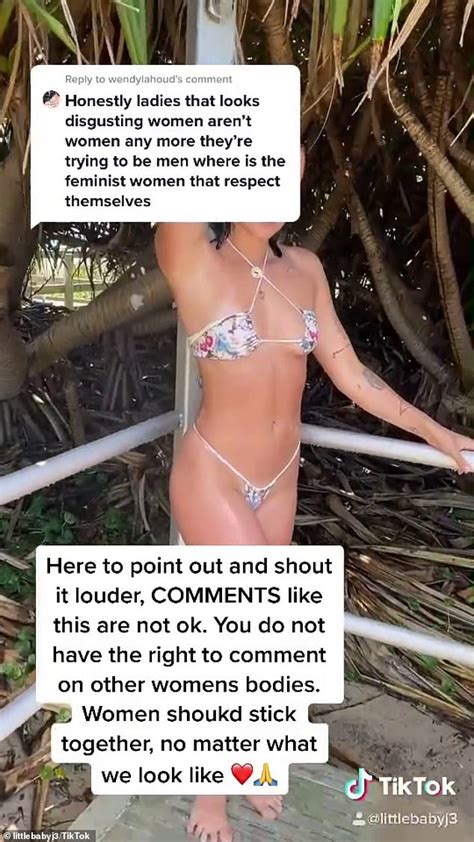 Australian Woman Reacts To Trolling Over Piece Of String Bikini Daily Mail Online