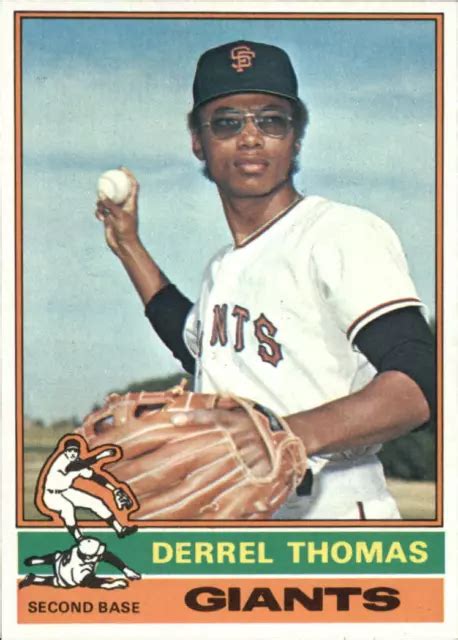 1976 TOPPS SAN Francisco Giants Baseball Card 493 Derrel Thomas NM