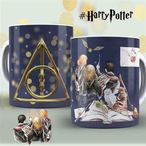 Caneca Relíquias da Morte Harry Potter Porcelana Elo7