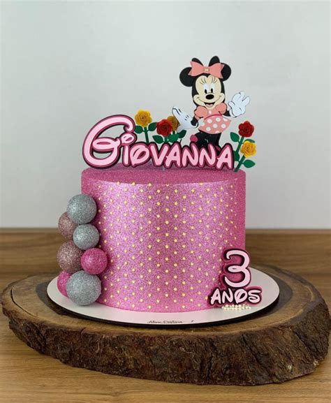 Topo Imagem Bolo Da Minnie Rosa Dourado Br Thptnganamst Edu Vn