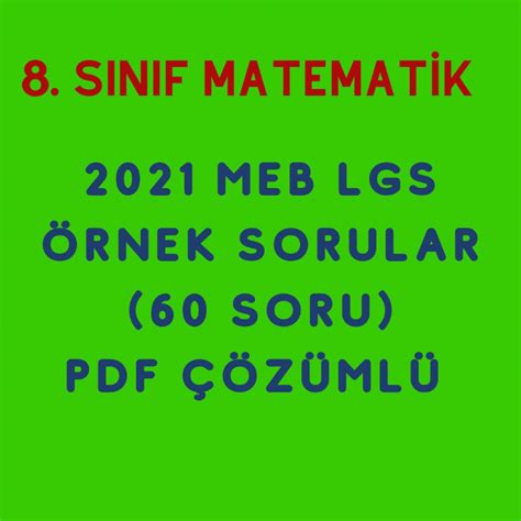 Sinif Matemat K Meb Lgs Rnek Sorular Soru Pdf Z Ml