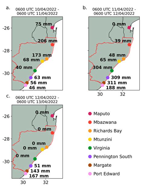 April 2022 Floods over East Coast South Africa: Interactions between a