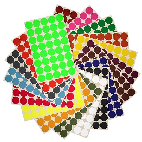 Dot Stickers 34 Inch Combo Colors 19mm Royal Green Market