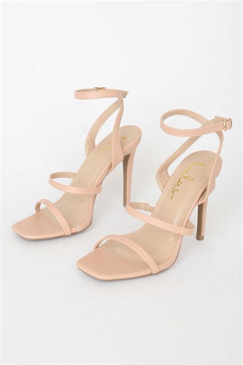 Leticiya Light Nude Ankle Strap High Heel Sandals Heels Sandals Heels High Heel Sandals