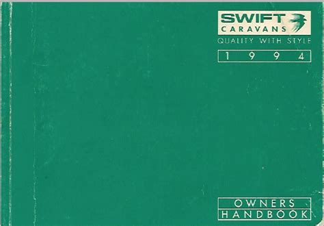 1994 Swift Caravan Owners Manual Handbook Caravan Archives
