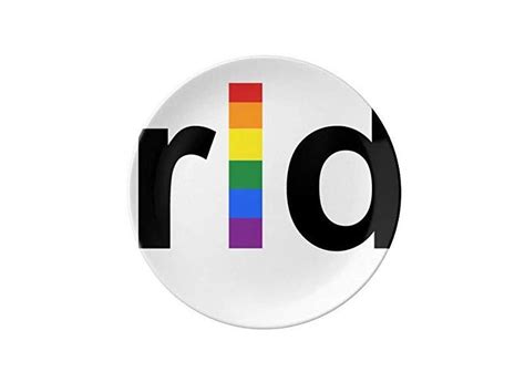 Lgbt Rainbow Gay Placa Transg Nero L Sbica Decorativa Porcelana Salver Prato De Jantar Em