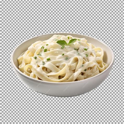 Premium Psd Penne Pasta Carbonara Cream Sauce Isolated On White