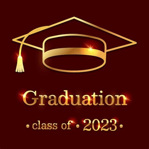 Premium Vector Graduation Background With Decorative Gold Elements