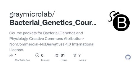 GitHub - graymicrolab/Bacterial_Genetics_Course_Packet: Course packets ...