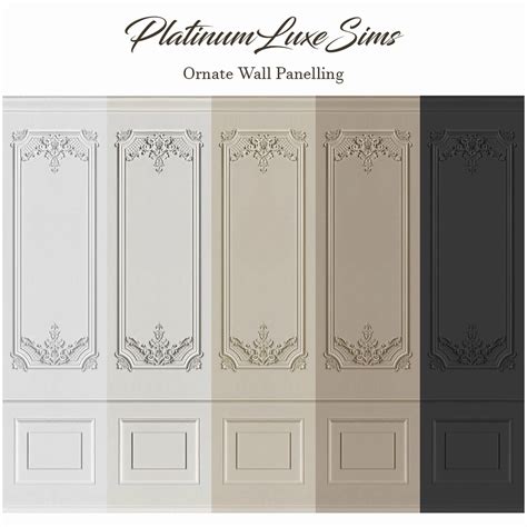 Ornate Wall Panelling Build Buy The Sims 4 Curseforge Sims 4