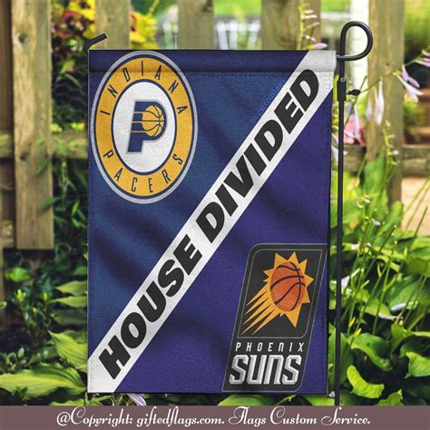 Indiana Pacers Vs Phoenix Suns House Divided Flag Pacers House