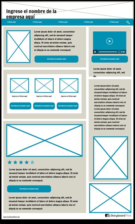 Wireframe Corporativo Vs Plantilla Mock Up 3 Storyboard