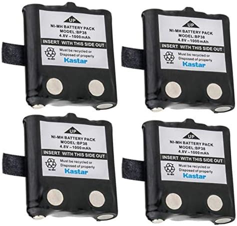 Amazon Kastar 4 Pack Ni MH 4 8V 1000mAh Two Way Radio Battery