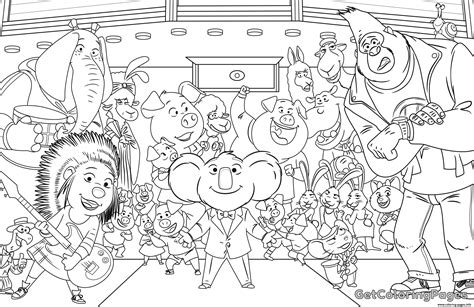 Printable Sing Coloring Pages Printable Templates