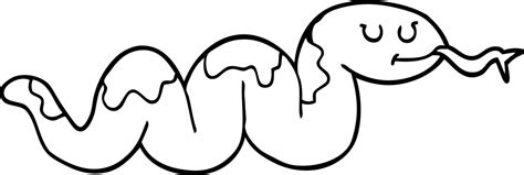 line drawing cartoon snake 12733881 Vector Art at Vecteezy
