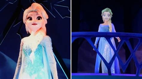 video elsa animatronic   projection face revealed  frozen