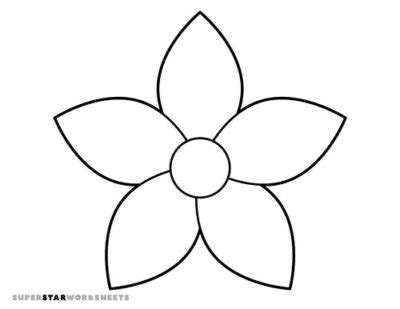 Flower Templates Superstar Worksheets