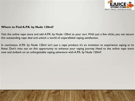 PPT Unveiling A P K By Nude Ml Your Next Vaping Adventure PowerPoint Presentation ID