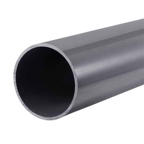 Uxcell Mm Id Mm Od M Light Grey Pvc Rigid Round Pipe High