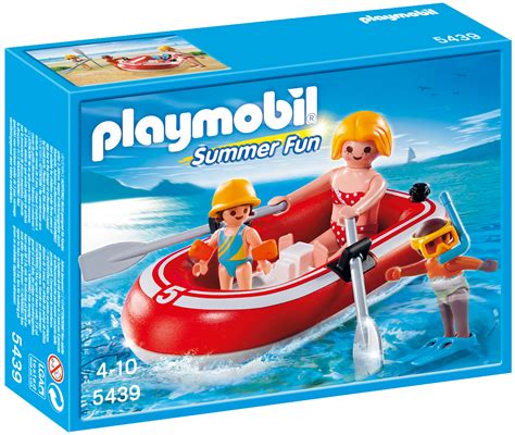 Playmobil Summer Fun Pas Cher Vacanciers Avec Bateau Pneumatique