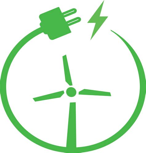 green energy electrical sign  vector art  vecteezy