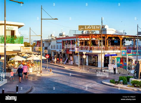 Ayia Napa Cyprus August 18 2016 View Of Town Centre Stock Photo