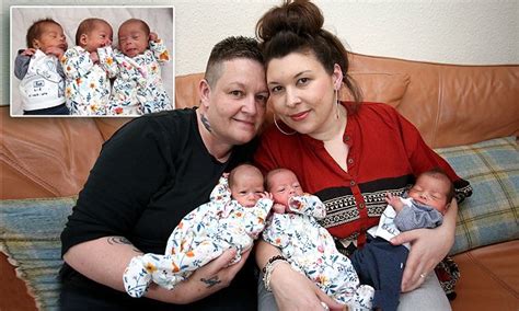 Lesbian Couple Celebrate The Miracle Arrival Of Triplets Daily Mail Online