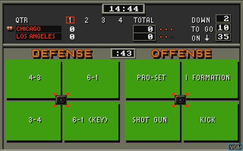 Tv Sports Football For Commodore Amiga The Video Games Museum