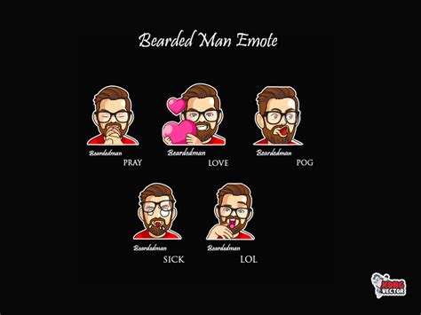 Bearded Man Twitch Emote By Kong Vector On Dribbble