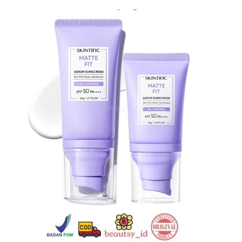 Ungu Skintific Matte Fit Serum Sunscreen Spf 50 Pa Oil Control
