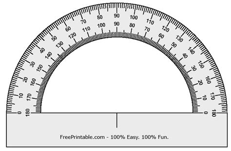 Customize Your Free Printable Protractor | Protractor, Printable ruler ...