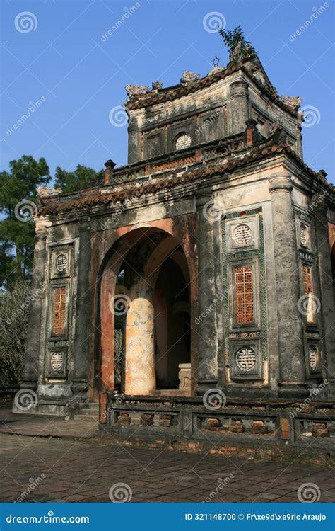 Pavilion At The Tomb Of The Tu Duc Emperor In Hue Vietnam Stock Photo