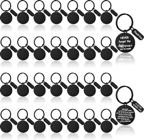 Amazon Gisafai 30 Pcs Engravable Metal Keychain Blanks Laser