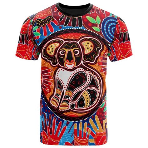 Aio Pride Aboriginal T Shirt Koala And Hand Art Dot Painting T Shirt