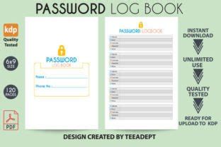 Password Log Book With Alphabetical Tabs Graphic By Teeadept Creative