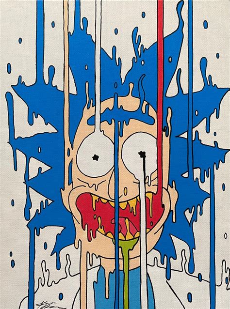 Melting Rick Vibrant Fan Art