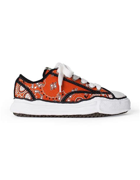 MAISON MIHARA YASUHIRO PETERSON OG SOLE CANVAS BANDANA LOW TOP SNEAKER