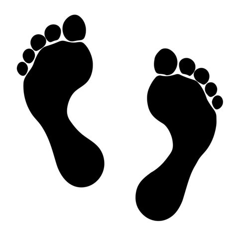 Two Black Man Footprints Isolated On White Vector Art At Vecteezy