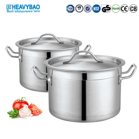 Heavybao Hot Sale Stainless Steel Catering Equipment Stock Pot Cooking Pots And Kitchen