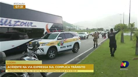 Acidente Via Expressa Florianópolis Hoje - Acidente entre carro e moto na Via-Expressa Sul, em Florianópolis ...