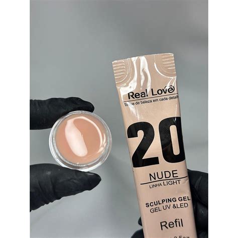 Gel sachê Real Love 20 Nude 15ml Shopee Brasil