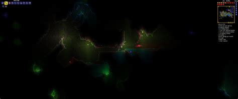 A Brimstone Crag Biome Generated Halfway Up The Caverns Layer In The