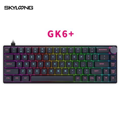 Skyloong Gk Gk K Rgb Wired Abs Hot Swappable Programmable Knob Mechanical Keyboard Optical
