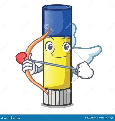 Cupid Glue Stick In The Cartoon Shape Stock Vector Illustration Of