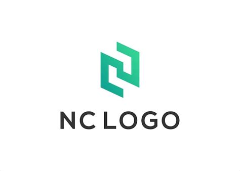 Ilustración de vector de diseño de logotipo de letra nc Vector Premium