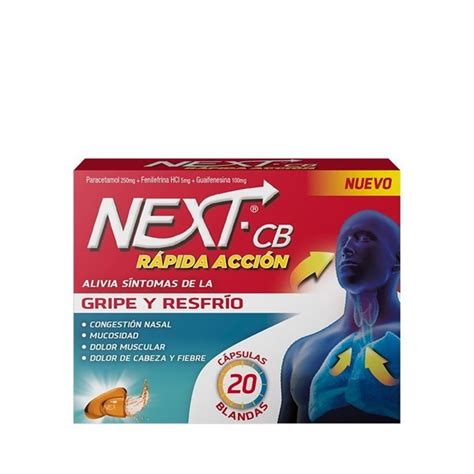 Next Rapida Accion X Capsulas Blandas Next Gripe Y Resfrio