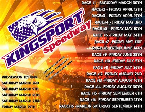 Schedule | Kingsport Speedway